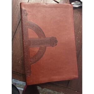 Premium Value Slimline Bible Large Print NLT, Cross(LeatherLike, Sienna)